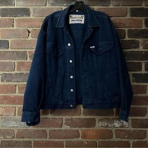 GUESS Men's Collage Print Denim Jacket White Size Large